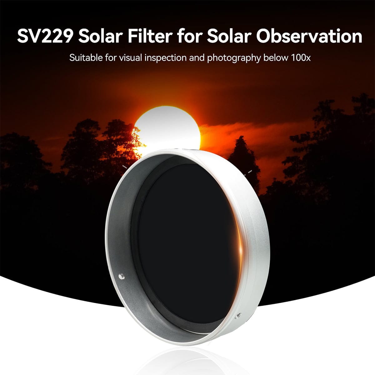 Svbony Accessory Svbony SV229 Solar Eclipse Telescope Filter Metal Cap 103mm - W9183B